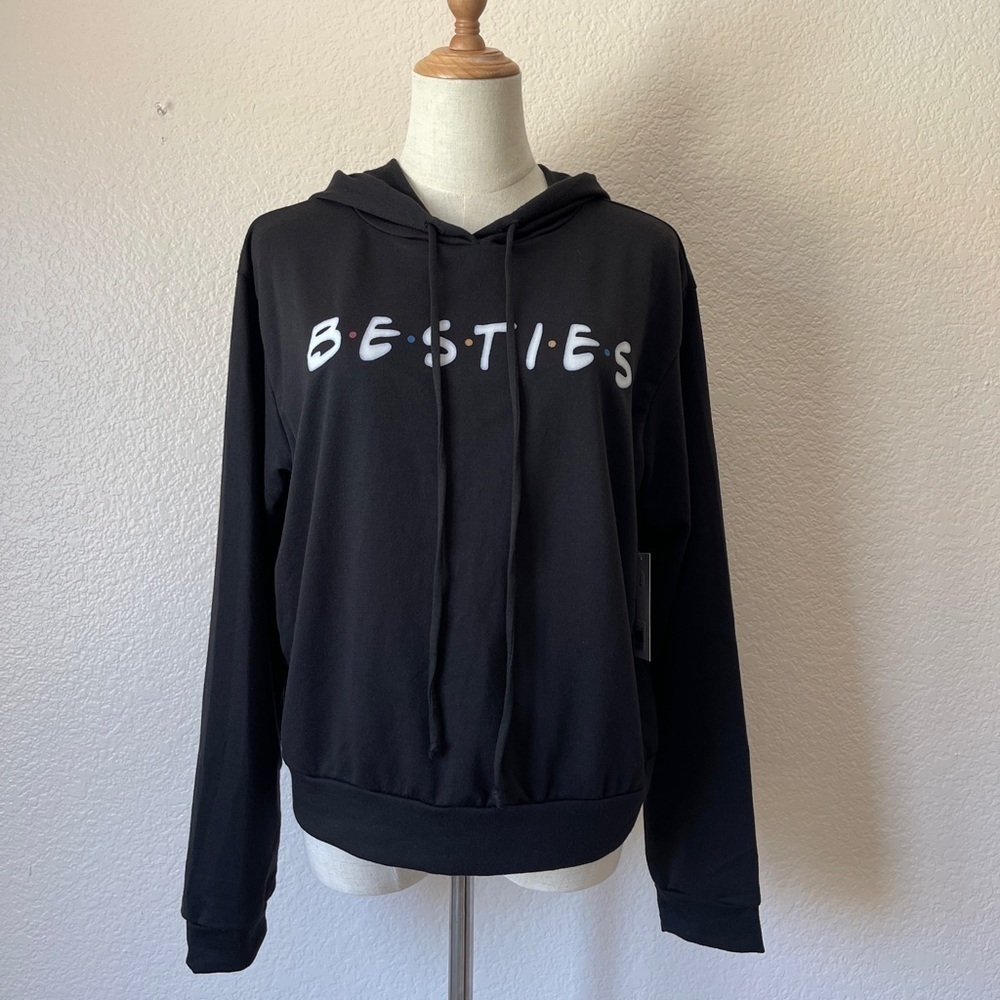 BIN#25 - Posh Posh NWOTs Black Hoodie BESTIES